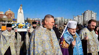 Video: Vibrante recepción a la Virgen de Fátima en Ucrania. Antesala de la Consagración que realizará el Papa Francisco
